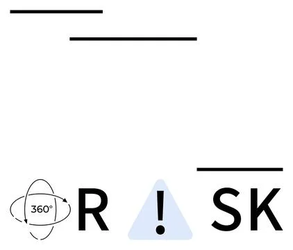Word RISK emphasizes importance of complete assessment with exclamation mark  Illustrazione stock