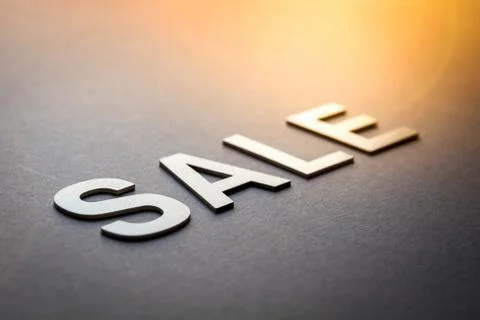 Word sale written with white solid letters Stock Illustration