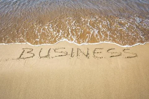 Word in the sand Stock Photos