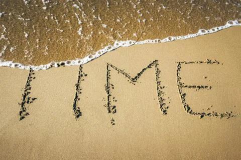 Word in the sand Stock Photos