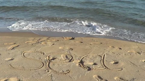 Word "Sea" on beach Stock Footage 60226885