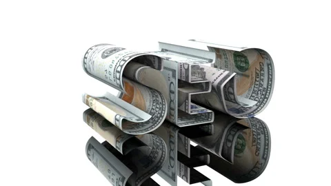 The word SEO consisting of US dollars, the concept of profit dependence on SEO Stock Footage 91316729