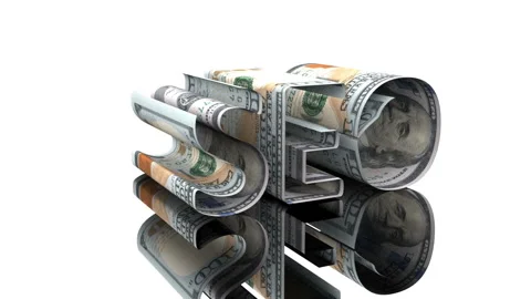 The word SEO consisting of US dollars, the concept of profit dependence on SEO Stock Footage 91408160