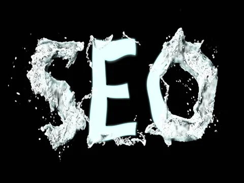 Word seo. Text animation seo on white isolated background Stock Footage 84956005