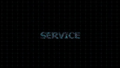 The word "Service", with a digital binary code, digital coding, computational Stock Footage 104949143