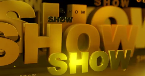 The word SHOW 3D rendered Text (Typography 3D animation) Stock Footage 170389858