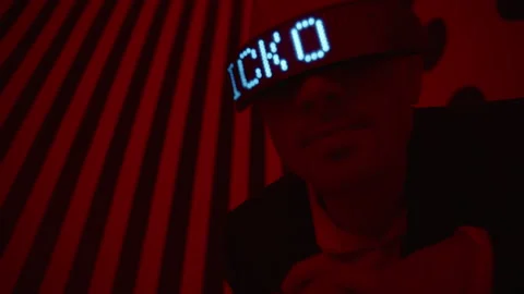Word Sicko printed on digital goggles Stock-Footage 258191065