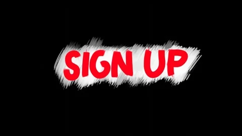 The word Sign Up in red Stock Footage 292612443