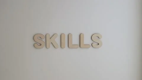 The Word Skills Stop Motion Video stock 170577277