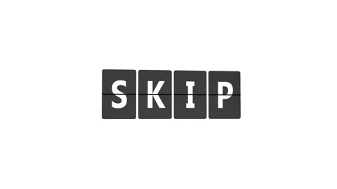 Word SKIP on Flip Board Stock Footage 301506052