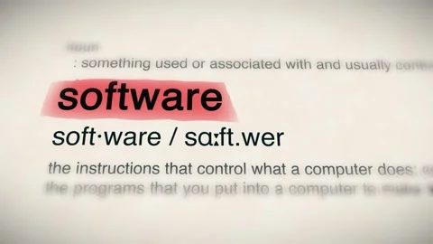 The Word software in a Dictionary Animation Stock Footage 302033696