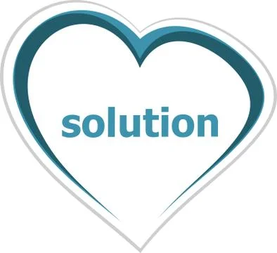 Word solution, business concept Stock Illustration