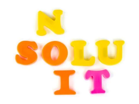 Word Solution Stock Photos