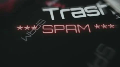 Word SPAM with asterisks, cyber attack concept Stock Footage 335865738