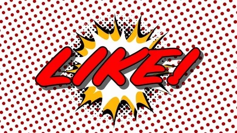 LIKE - word speech balloons comic style animation Stock Footage 87248121