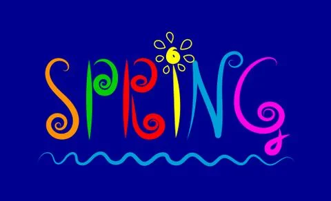 Word spring Stock Illustration
