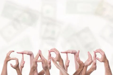 The word startup in front of dollars Stock Photos