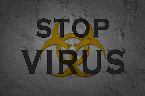 Word Stop Virus Stock Illustration