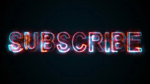 The word Subscribe on a screen on the Internet. Burning inscription. 3d Stock Footage 134112423