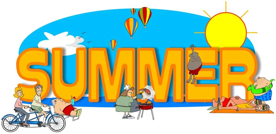 The word Summer Stock Illustration