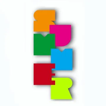 Word summer Stock Illustration