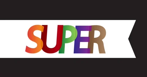 The word Super on white banner Stock Footage 179422199