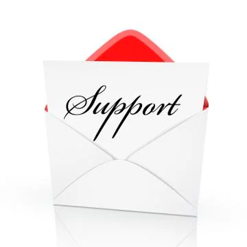 The word support on a card Stock Illustration