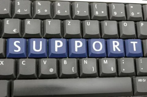 Word support on computer keyboard 写真素材