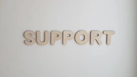 The Word Support Stop Motion Stock Footage 170577214