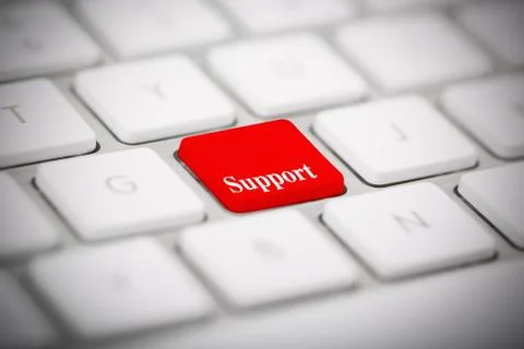 The word "SUPPORT" written on keyboard Stock Illustration