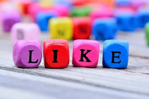 Like word on table Stock Photos