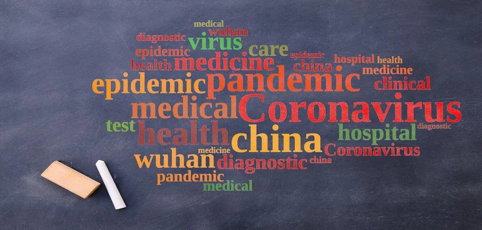 Word tag cloud about novel coronavirus 2019-nCoV Stock Illustration