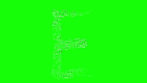 Word tag english text E. Bubble Shaped like letter font E. 動画素材 256132952