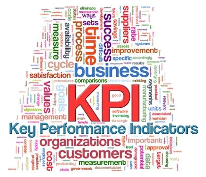 Word tags of kpi - key performance indicators Stock Illustration