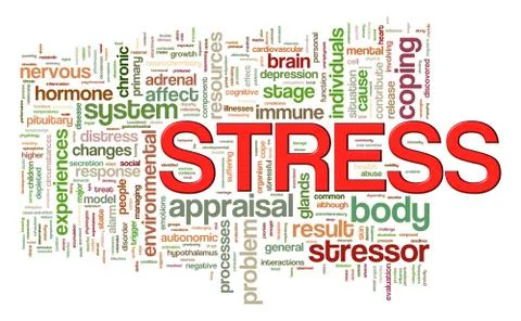 Word tags of stress Stock Illustration