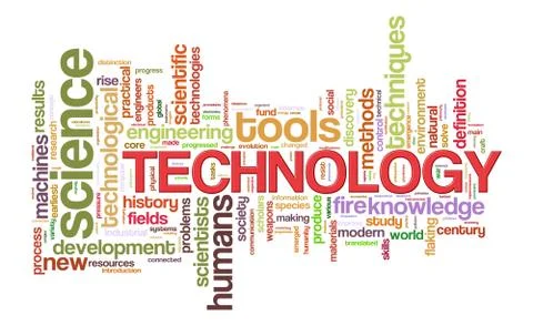 Word tags of technology Stock Illustration
