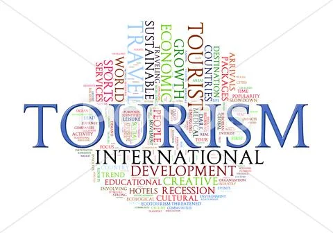 Word tags of tourism Stock Illustration