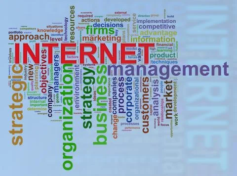 Word tags wordcloud of internet Stock-Illustration
