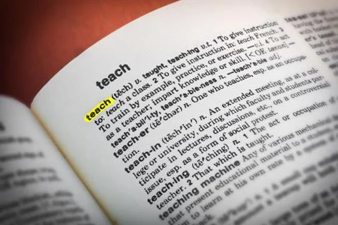 Word teach Stock Photos