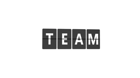 Word TEAM on Flip Board Stock Footage 301506068