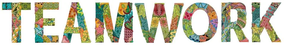 Word TEAMWORK. Vector zentangle object for decoration Иллюстрация