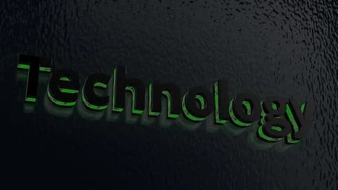 The word TECHNOLOGY written with 3D letters Stock Illustration