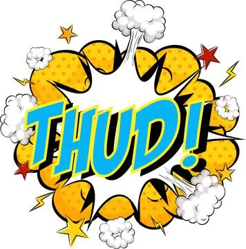 Word Thud on comic cloud explosion background Stock Illustration