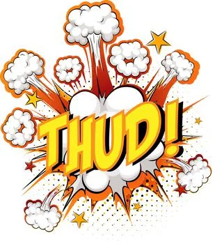 Word Thud on comic cloud explosion background Stock Illustration