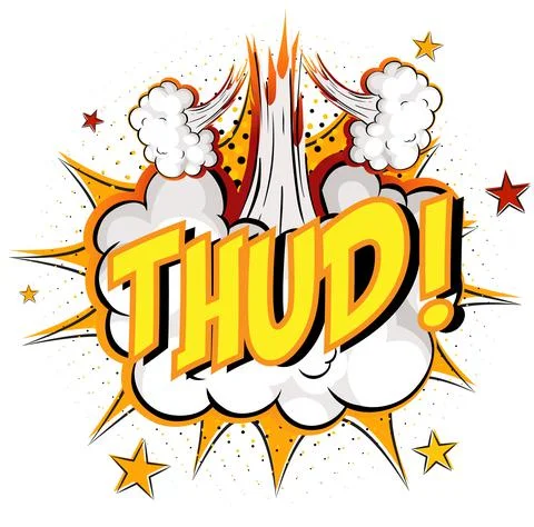 Word Thud on comic cloud explosion background Stock Illustration