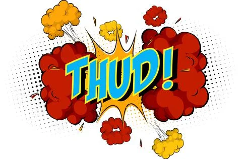 Word Thud on comic cloud explosion background Stock Illustration