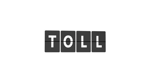 Word TOLL on Flip Board Stock Footage 301506142