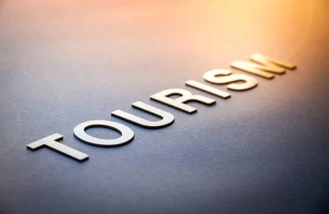  Word tourism written with white solid letters Word tourism written with w... Foto stock