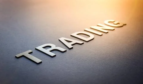  Word trading written with white solid letters Word trading written with w... Foto stock