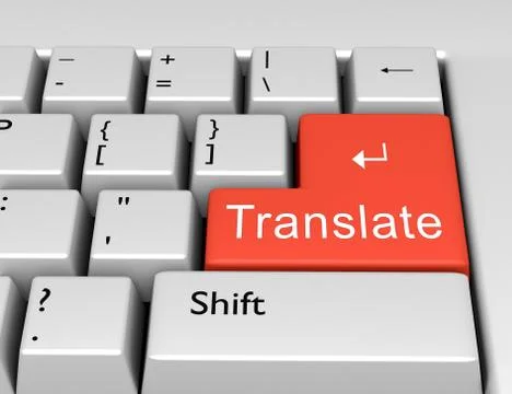 Word Translate is written on a computer keyboard. Conceptual image on a compu Stock Illustration
